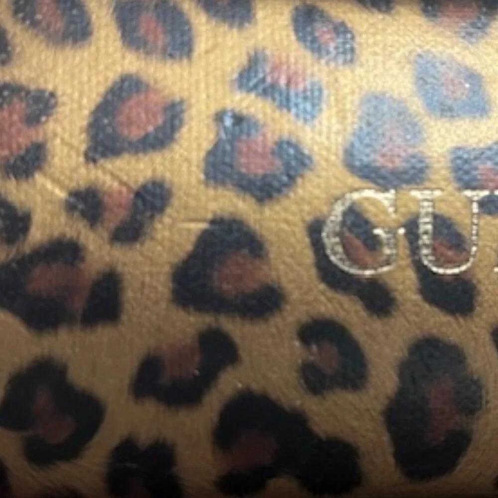 GUESS Designer Leopard Print Case for Eyeglasses